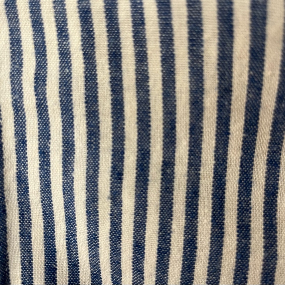 J. Crew Factory Engineer Striped Shell Tank Top Blue White Linen Sleeveless - 2 - Picture 4 of 10